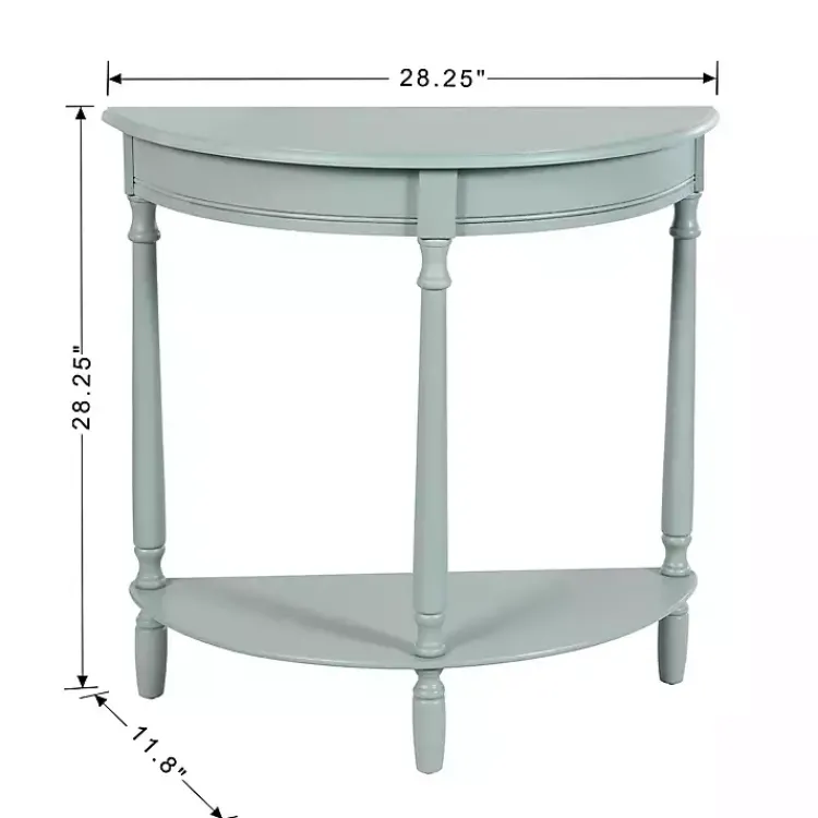 Kirklands Home Console Tables|Light Half Moon Tinslee Console Table Blue