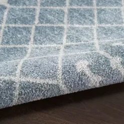 Kirklands Home Area Rugs|Light Moroccan Washable Runner, 2x10 Blue