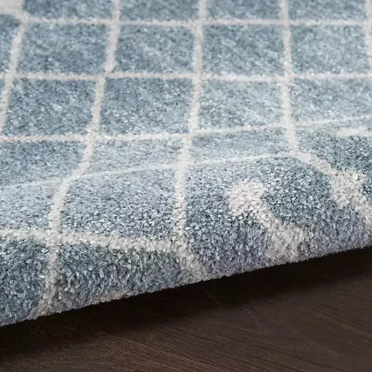 Kirklands Home Area Rugs|Light Moroccan Washable Runner, 2x10 Blue