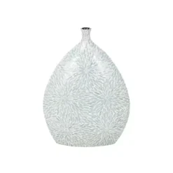 Discount Light Blue Mother of Pearl Floral Floor Vase Vases