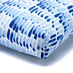 Kirklands Home Outdoor Cushions & Pillows|Light Patterned Outdoor Bench Cushion Blue