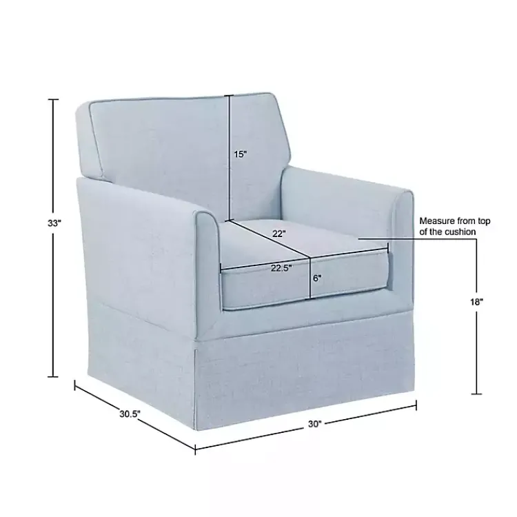 Kirklands Home Accent Chairs|Light Slipcover Armchair Blue