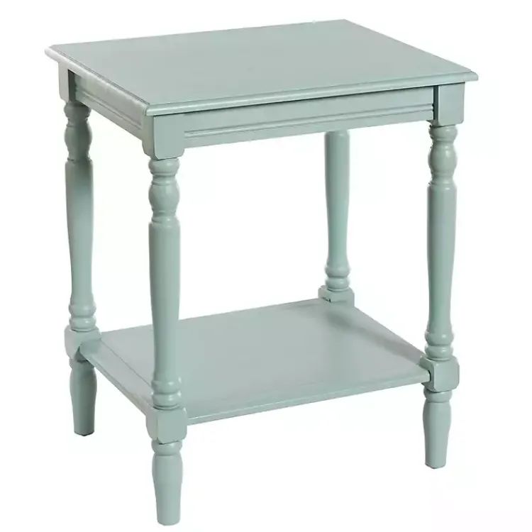 Kirklands Home Accent & End Tables|Light Wood Sybil Accent Table Blue