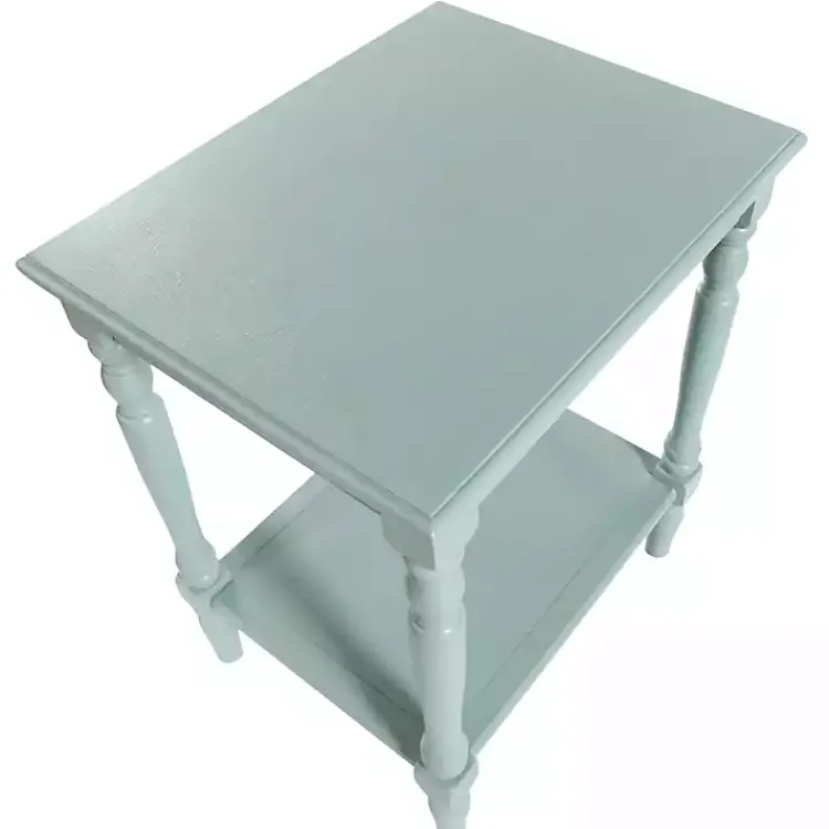 Kirklands Home Accent & End Tables|Light Wood Sybil Accent Table Blue