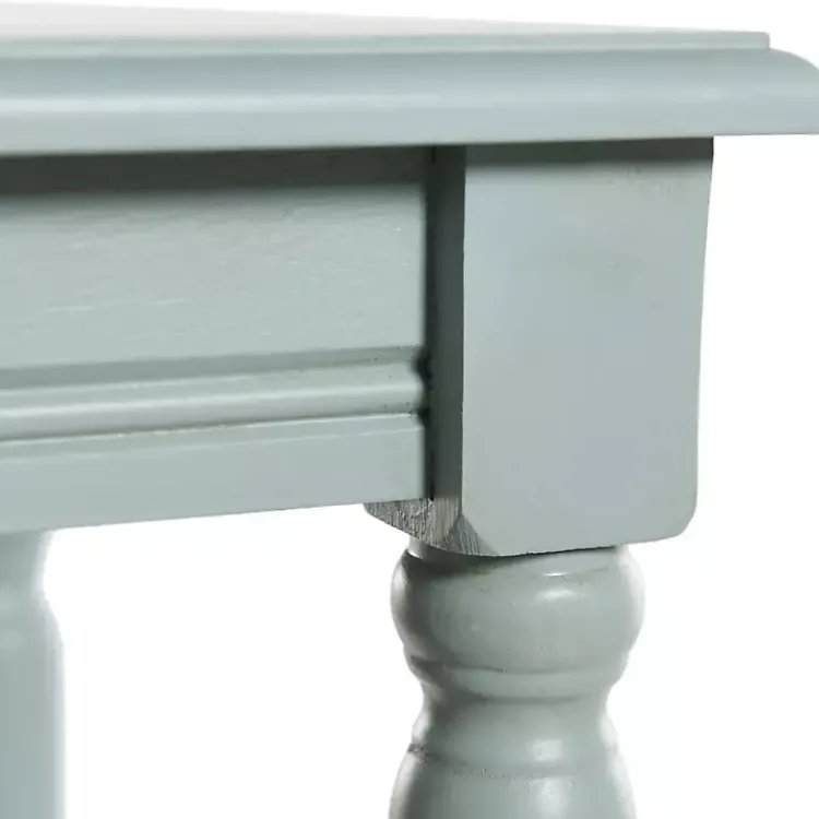 Kirklands Home Accent & End Tables|Light Wood Sybil Accent Table Blue