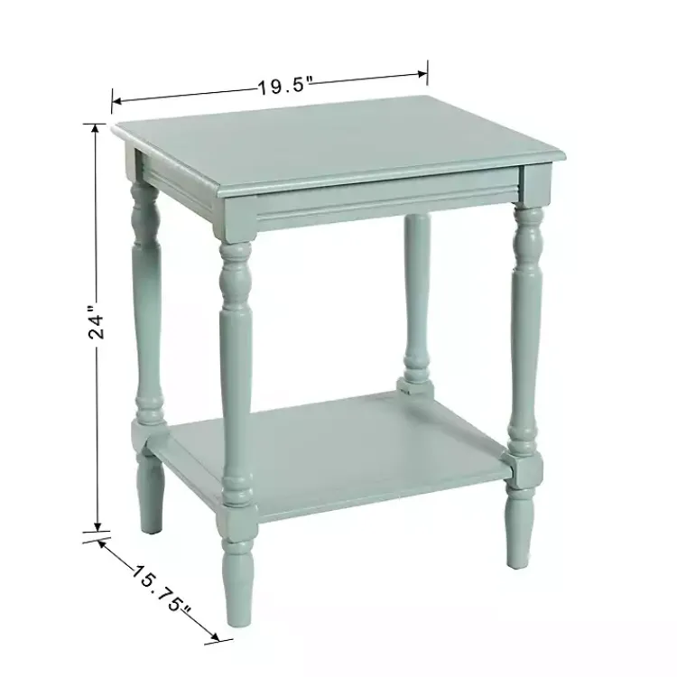 Kirklands Home Accent & End Tables|Light Wood Sybil Accent Table Blue
