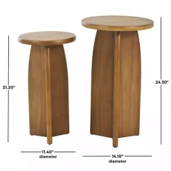 Kirklands Home Accent & End Tables|Light Wood Modern Accent Tables, Set of 2 Brown