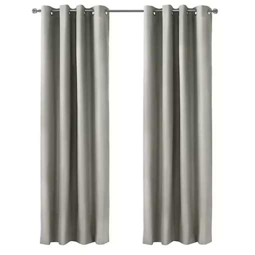 Kirklands Home Curtains & Drapes|Light Alpine Blackout Curtain Panel, 95 in. Gray