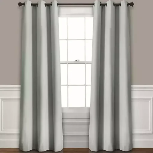 Kirklands Home Curtains & Drapes|Light Blackout Curtain Panel Set, 108 in. Gray