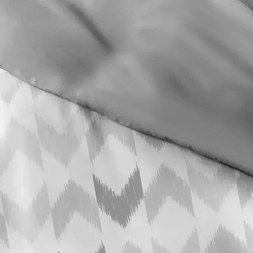 Kirklands Home Duvets|Light Gray Chevron 3-Pc. Queen Duvet Cover Set