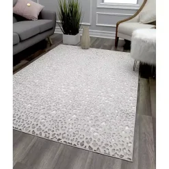 Kirklands Home Area Rugs|Light Leopard Textured Area Rug, 8x10 Gray