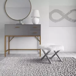 Kirklands Home Area Rugs|Light Leopard Textured Area Rug, 8x10 Gray