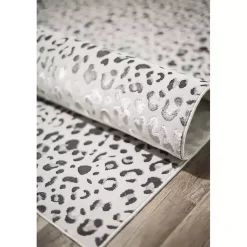 Kirklands Home Area Rugs|Light Leopard Textured Area Rug, 8x10 Gray