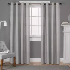 Kirklands Home Curtains & Drapes|Light Lila Curtain Panel Set, 108 in. Gray