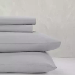 Kirklands Home Bed Sheets|Light Microfiber 4-pc. King Sheet Set Gray