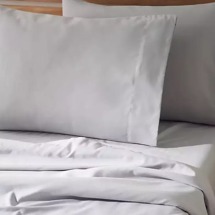 Kirklands Home Bed Sheets|Light Microfiber 4-pc. King Sheet Set Gray