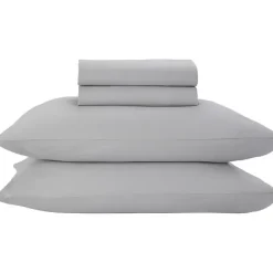Kirklands Home Bed Sheets|Light Microfiber 4-pc. Queen Sheet Set Gray