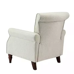 Kirklands Home Accent Chairs|Light Miriam Nailhead Trim Armchair Gray