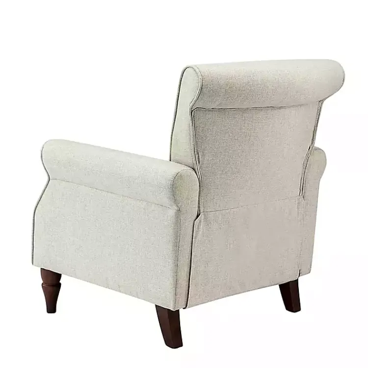 Kirklands Home Accent Chairs|Light Miriam Nailhead Trim Armchair Gray