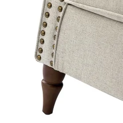 Kirklands Home Accent Chairs|Light Miriam Nailhead Trim Armchair Gray