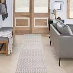 Kirklands Home Area Rugs|Light Moroccan Washable Runner, 2x10 Gray