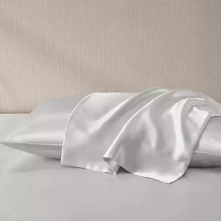 Kirklands Home Bed Sheets|Light Satin King 2-pc. Pillow Case Set Gray