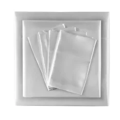 Kirklands Home Bed Sheets|Light Satin 6-pc. Full Sheet Set Gray