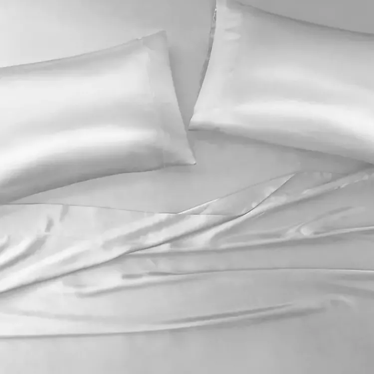 Kirklands Home Bed Sheets|Light Satin Standard 2-pc. Pillow Case Set Gray