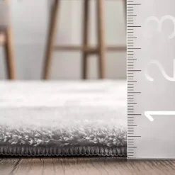 Kirklands Home Area Rugs|Light Gray Shag Washable Area Rug, 5x8