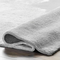 Kirklands Home Area Rugs|Light Gray Shag Washable Area Rug, 5x8