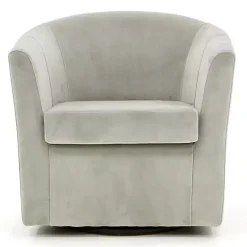 Kirklands Home Accent Chairs|Light Swivel Barrel Accent Chair Gray