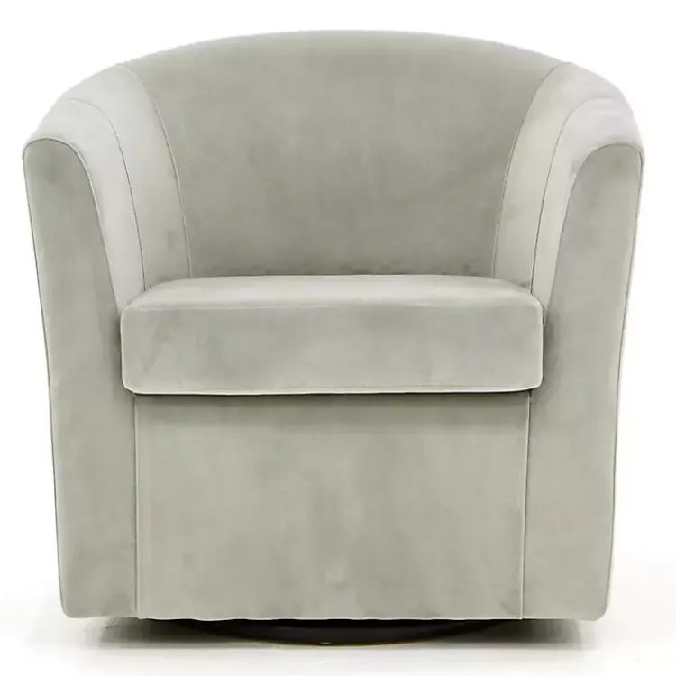 Kirklands Home Accent Chairs|Light Swivel Barrel Accent Chair Gray
