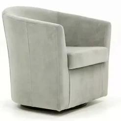 Kirklands Home Accent Chairs|Light Swivel Barrel Accent Chair Gray