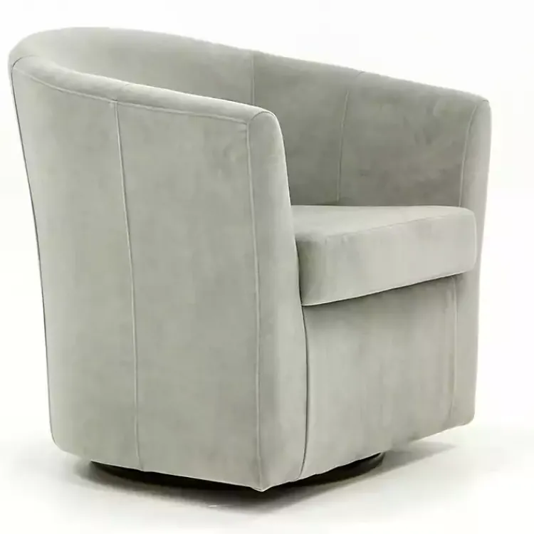 Kirklands Home Accent Chairs|Light Swivel Barrel Accent Chair Gray