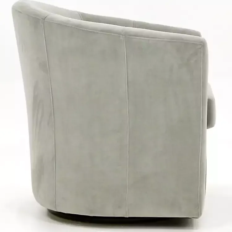 Kirklands Home Accent Chairs|Light Swivel Barrel Accent Chair Gray