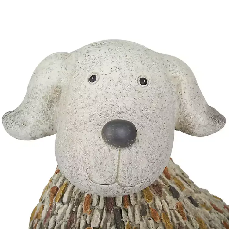 Kirklands Home Garden Statues|Light Textured Dog Statue Gray