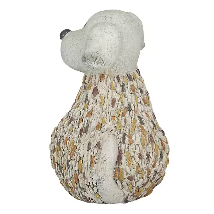 Kirklands Home Garden Statues|Light Textured Dog Statue Gray