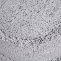 New Light Tufted Stripe Cotton Square Pouf Poufs & Floor Cushions