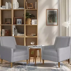 Kirklands Home Accent Chairs|Light Upholstered Juno Accent Chair Gray