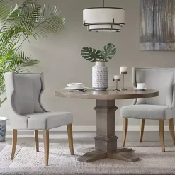 Kirklands Home Dining Chairs|Light Wingback Dining Chair Gray