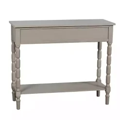 Kirklands Home Console Tables|Light Wood 2-Drawer Barrett Console Table Gray
