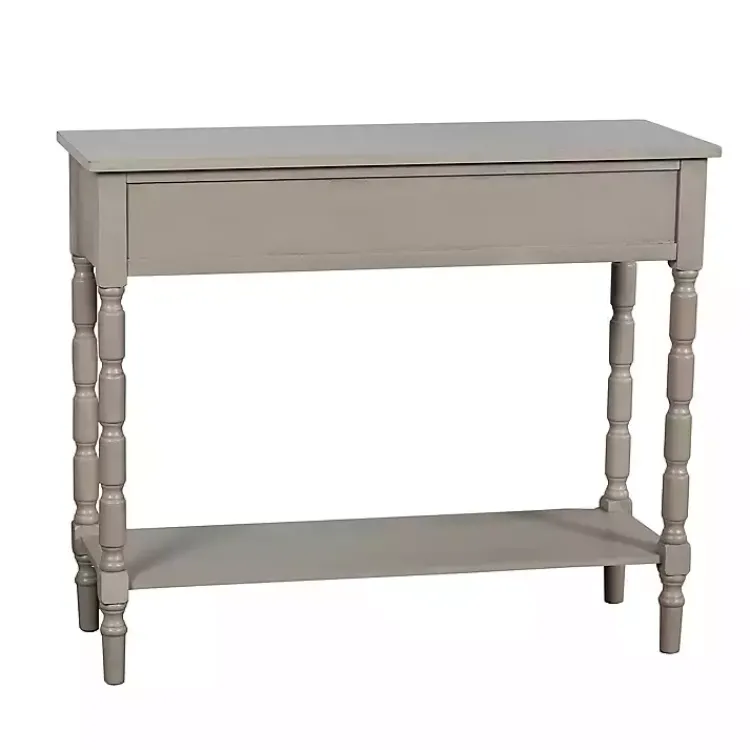 Kirklands Home Console Tables|Light Wood 2-Drawer Barrett Console Table Gray
