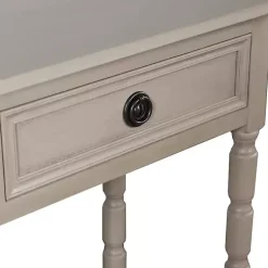 Kirklands Home Console Tables|Light Wood 2-Drawer Barrett Console Table Gray