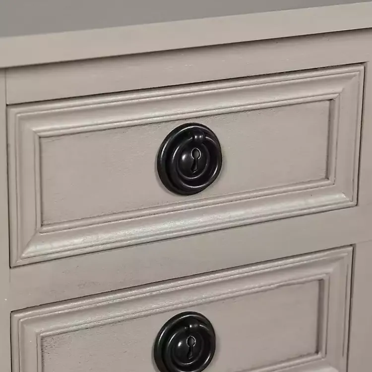 Kirklands Home Console Tables|Light Wood 4-Drawer Barrett Console Table Gray