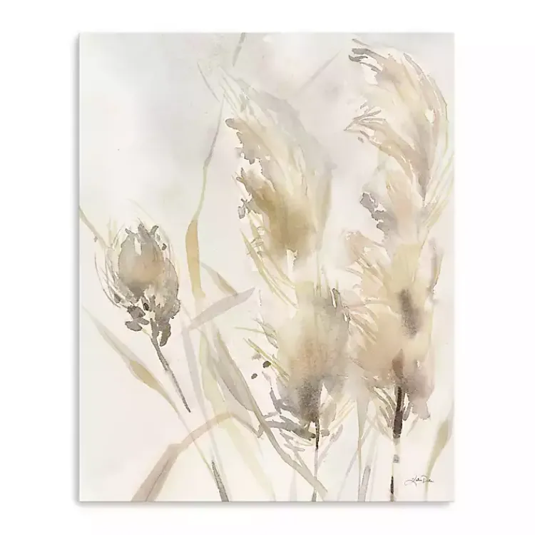 Kirklands Home Canvas Art|Light Pampas Grasses Canvas Art Print, 16x20 in.