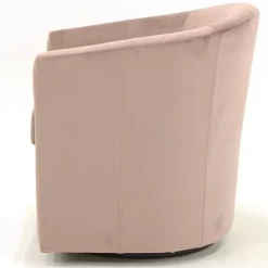 Kirklands Home Accent Chairs|Light Swivel Barrel Accent Chair Pink