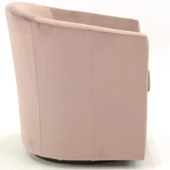 Kirklands Home Accent Chairs|Light Swivel Barrel Accent Chair Pink