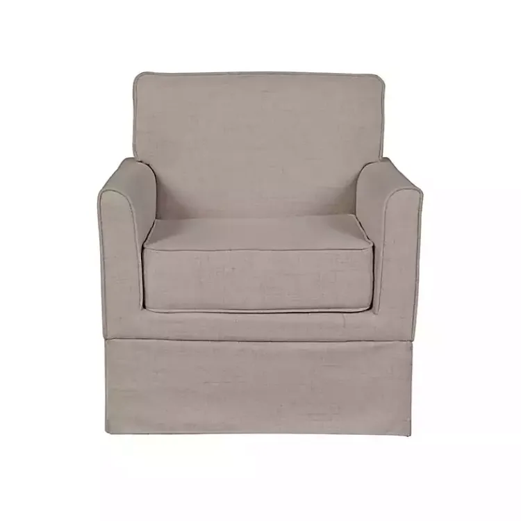 Kirklands Home Accent Chairs|Light Taupe Slipcover Armchair Tan