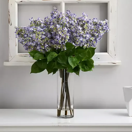 Outlet Lilac Arrangement in Glass Vase Arrangements & Greenery
