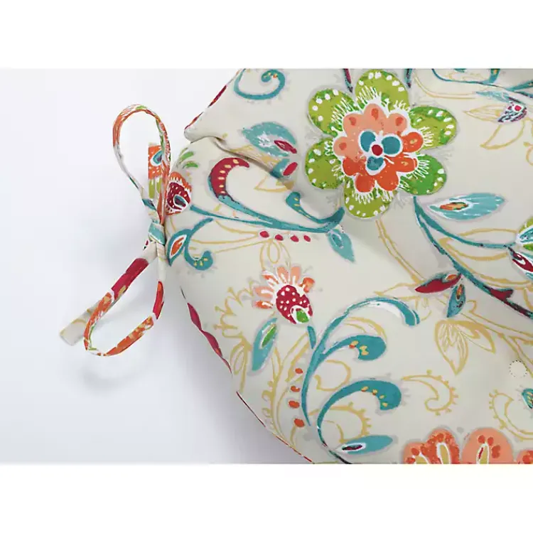 Kirklands Home Outdoor Cushions & Pillows|Lily Paisley Tufted Outdoor Seat Cushion, Set of 2